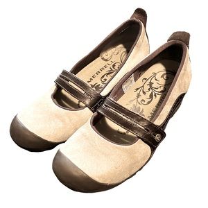 Merrell Plaza Bandeau Dark Taupe Suede Mary Jane Clog/Mule Size 7.5